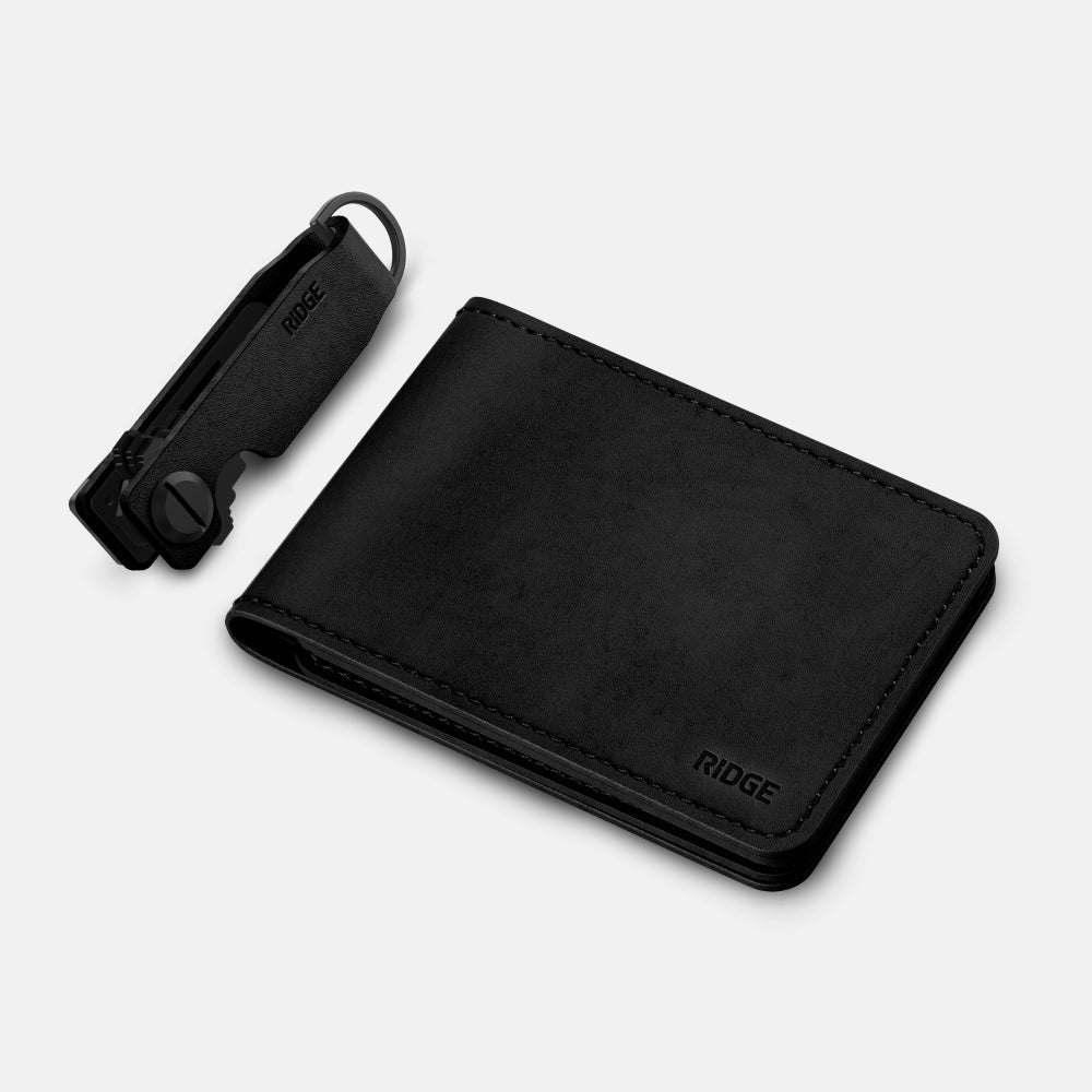 Daily Driver Kit - Billfold - Midnight Black Leather
