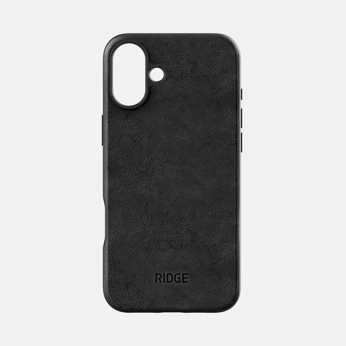 Ridge Phone Case - Midnight Black Leather - iPhone 16 Plus